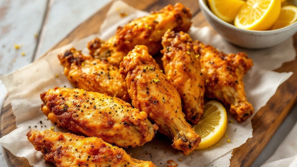 Air Fry Lemon Pepper Chicken Wings Recipe: Zesty Crispy Wings in 15 Minutes