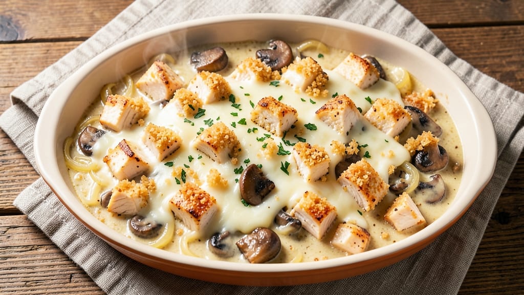 Campbell's Cream of Mushroom Chicken Casserole Recipe: One-Pan Creamy Comfort with Crispy Top