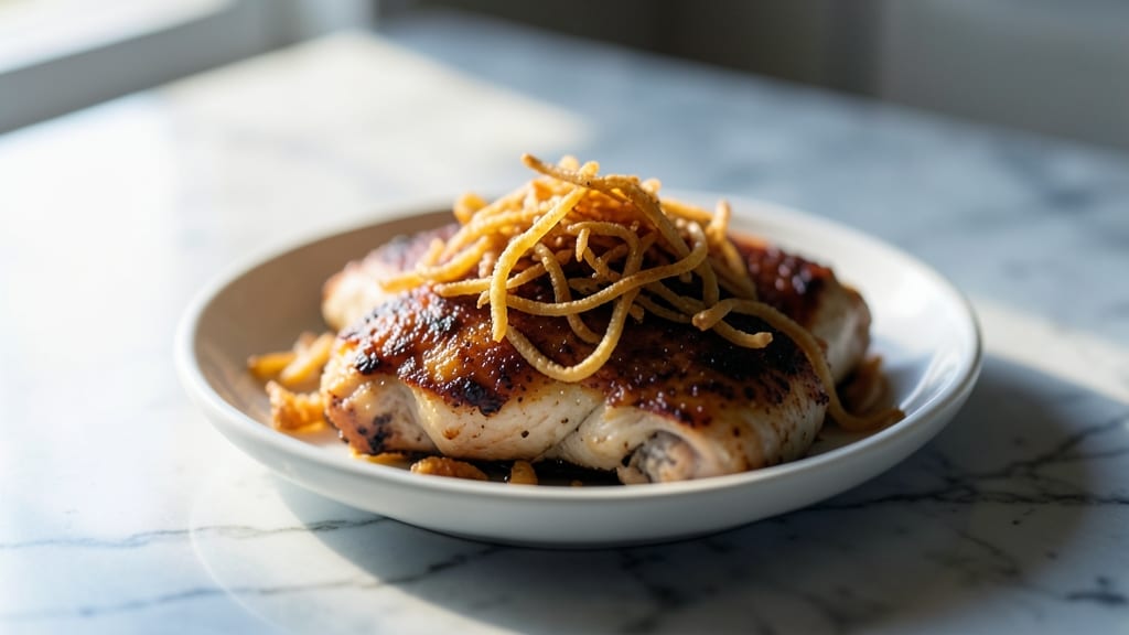 Campbell's French Fried Onion Chicken Recipe: Crispy Onion Crown Over Smoky Cheddar Swirls