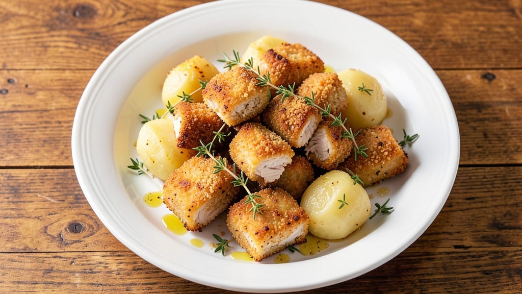 Chicken and Canned Potatoes Recipe: One-Pan Crispy-Topped Comfort