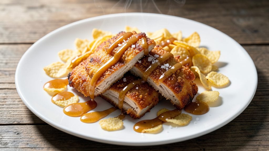 Chicken Strips With Corn Flakes Recipe: Crunchy Cornflake Crust That Stays Crispy