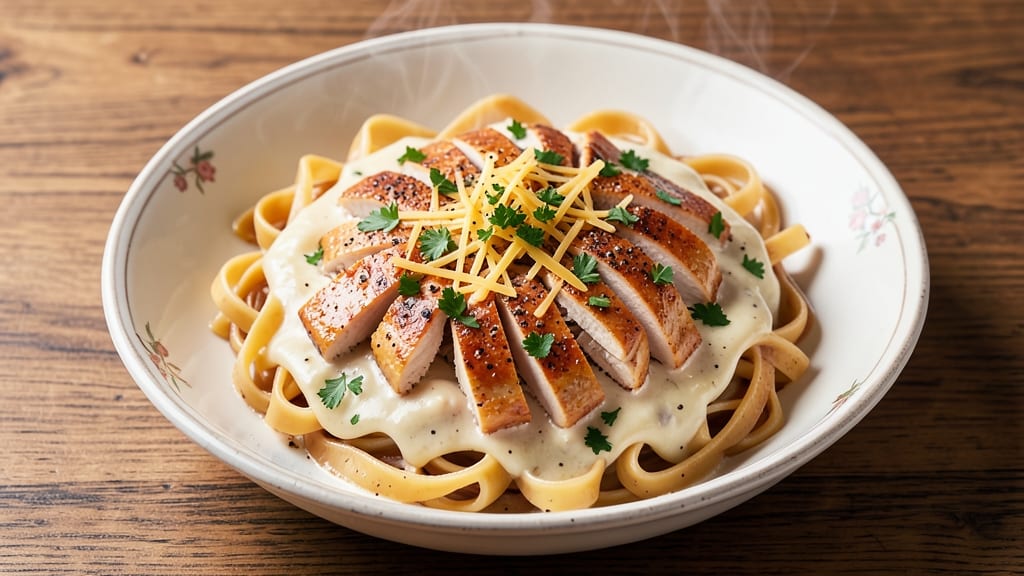Betty Crocker's Chicken Tetrazzini Recipe: Crispy Herb Crown Over Melted Cheddar Swirls