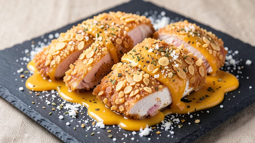 Chicken With Kellogg's Corn Flakes Recipe: Crispy Herb-Crusted Cheese Pulls