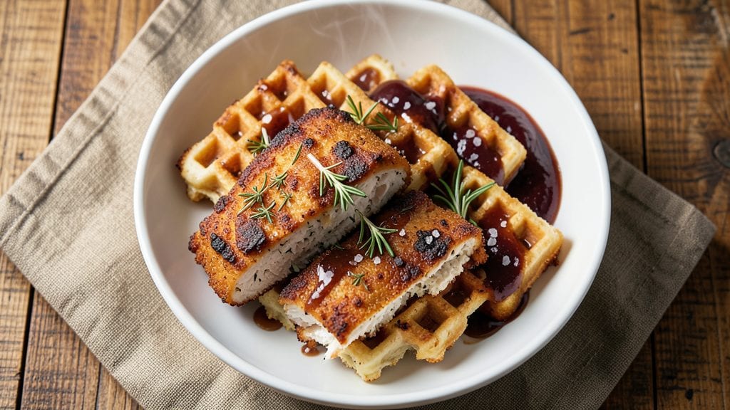 Chili's Chicken and Waffles Recipe: Smoky Maple Glaze with Crispy Herb-Crusted Bites