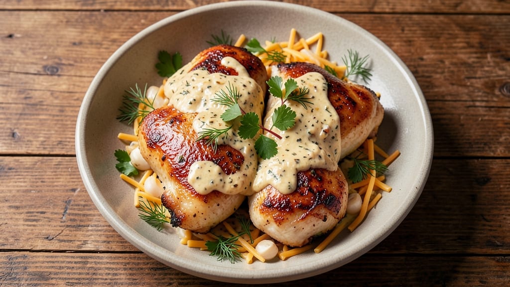 Hidden Valley Ranch Chicken Thighs Recipe: Crispy Herb Crown Over Melty Cheddar Swirls