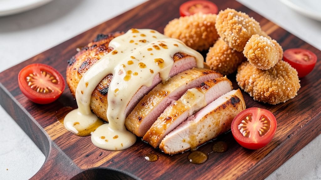 Kinder's Chicken Sauce Recipe: Golden Cheddar Swirls With Herbed Crust